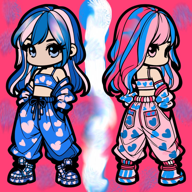 girl in crop top and baggy pants