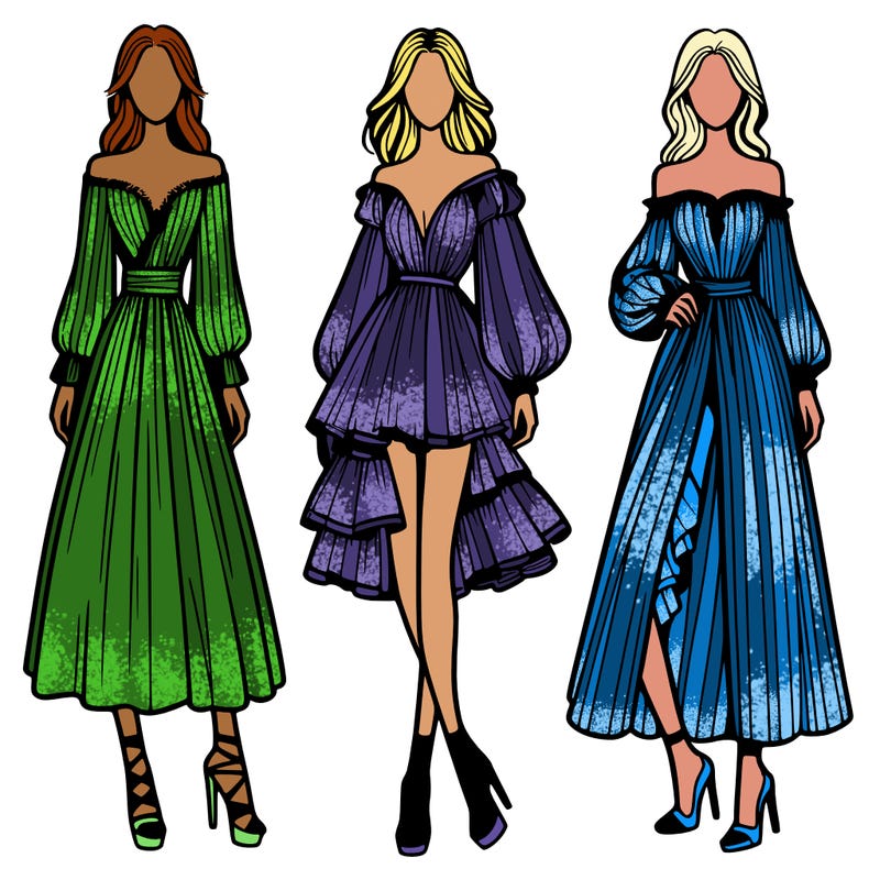 fashion models dresses