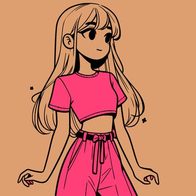 girl in a cute crop top