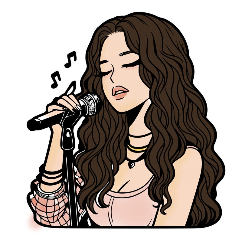 realistic female singer