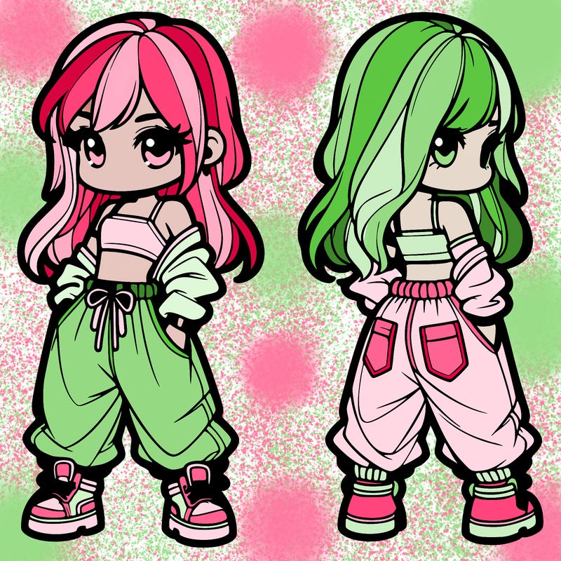 girl in crop top and baggy pants