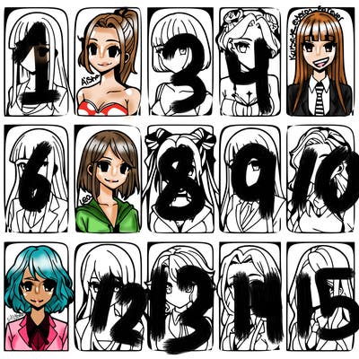 girls that look diffrent anime