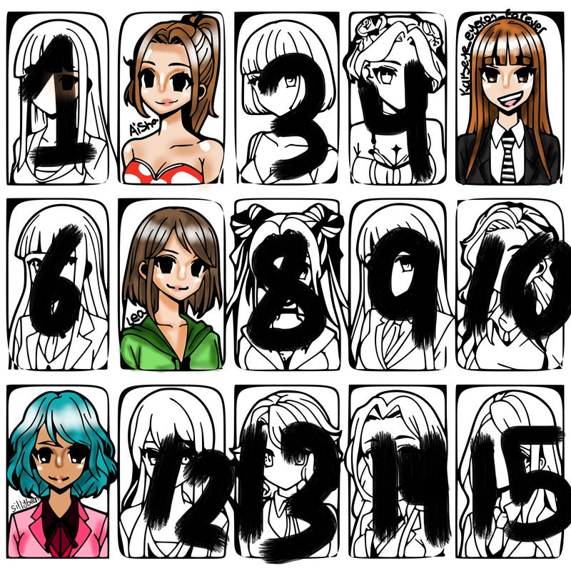 girls that look diffrent anime