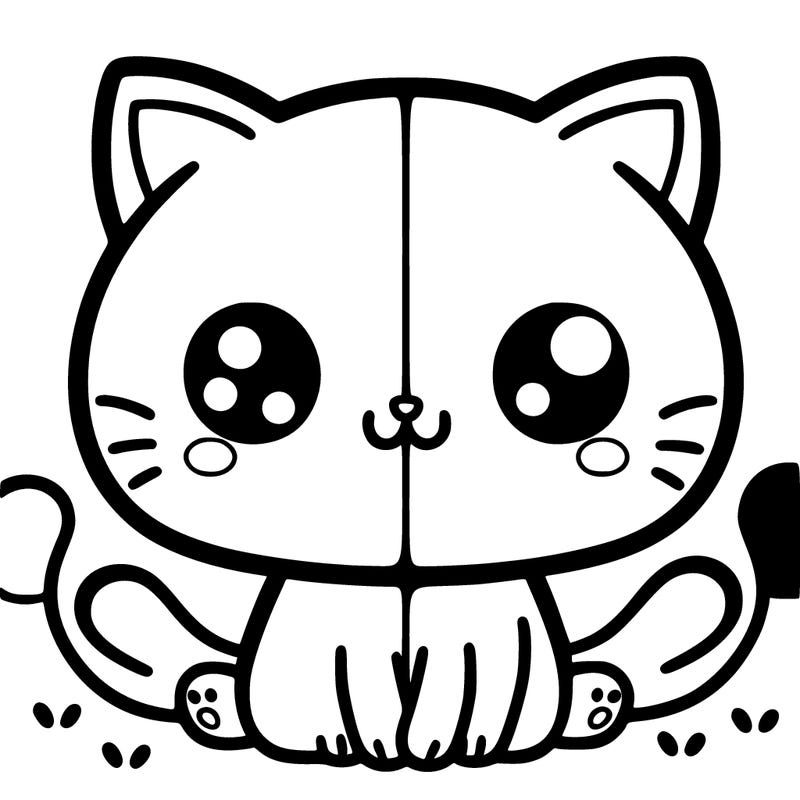a split cute cat