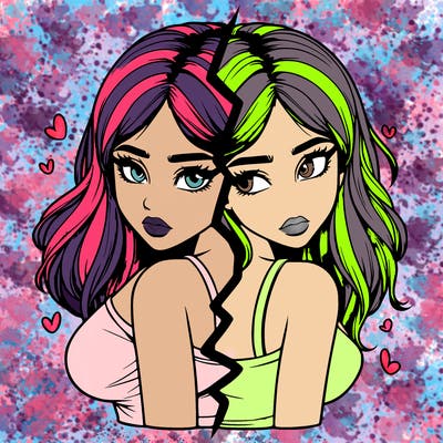 realistic girl split