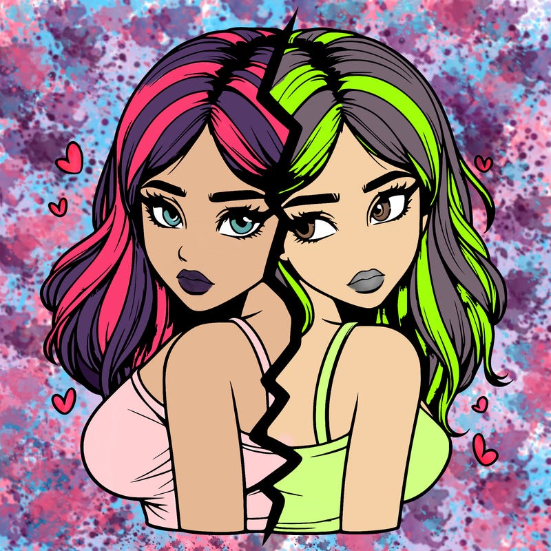 realistic girl split