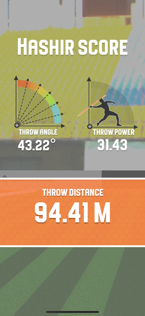 Javelin Clash: Spear Master - Javelin Clash game screen showing throw angle power and a distance of 94.41 meters