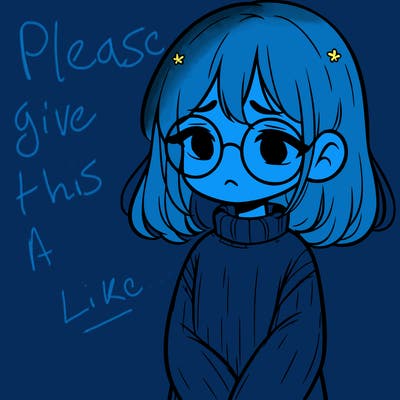 sad girl with glasses in a sweater