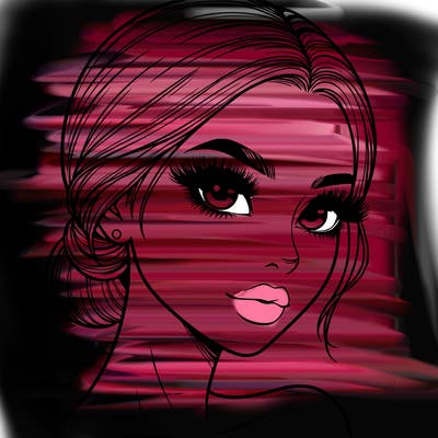 realistic girl with lashes