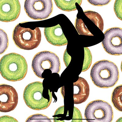 a woman doing a handstand