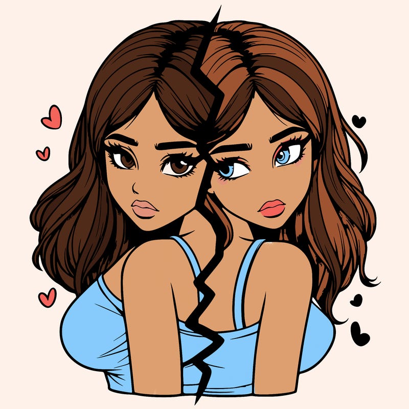 realistic girl split