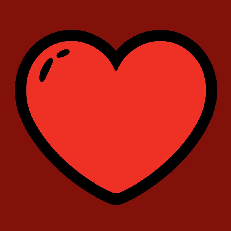 a blank heart