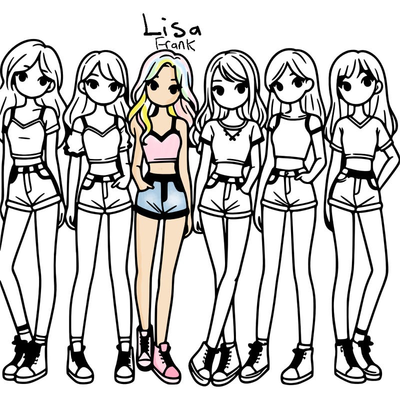 a group of girls wearing crop tops and shorts