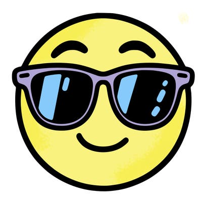 emoji with sunglasses
