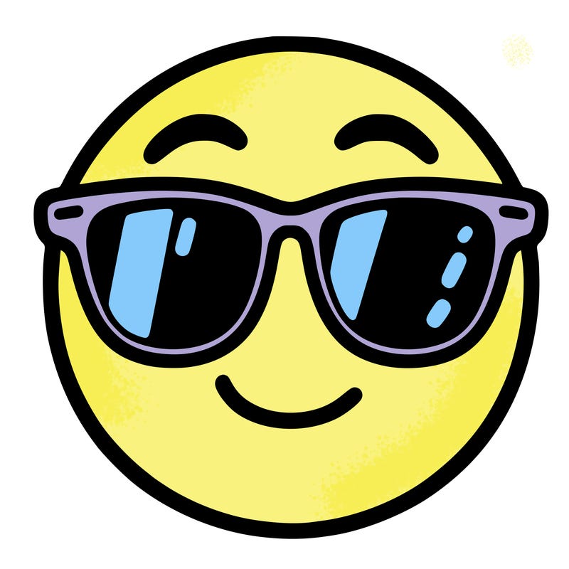 emoji with sunglasses