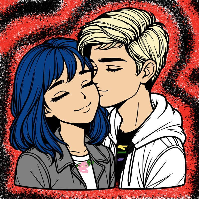 realistic girl and boy  love