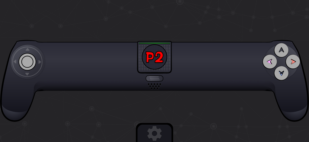 GamePad Link - Virtual gamepad interface with joystick and buttons for player two