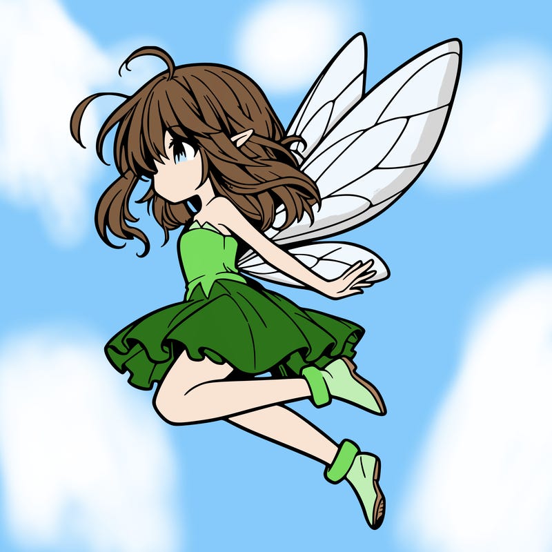manga fairy flying