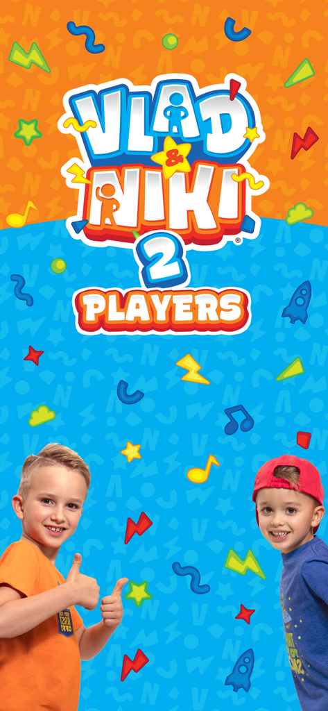Vlad and Niki - 2 Players - Portada de la app móvil Vlad y Niki 2 Jugadores con los dos hermanos