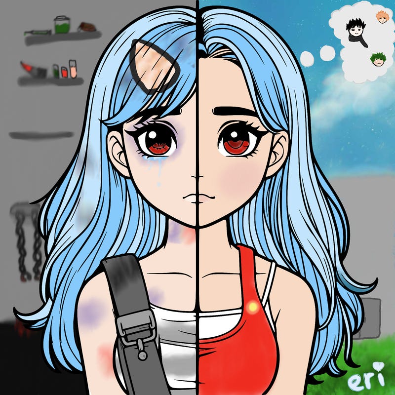 realistic girl split