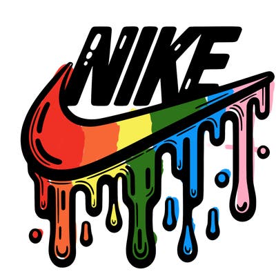 dripping nike logo