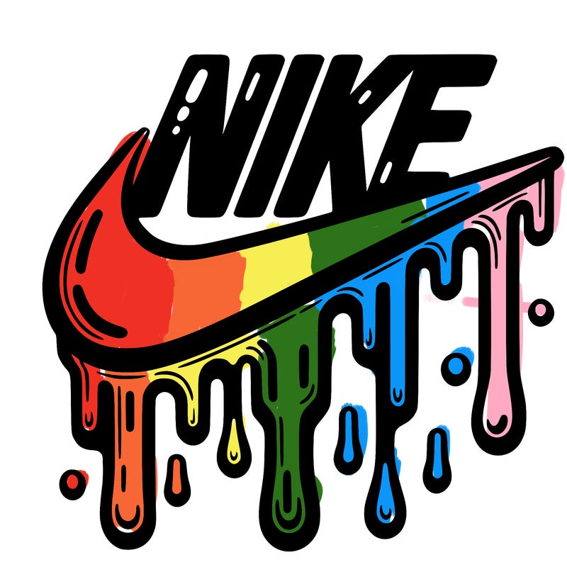 dripping nike logo