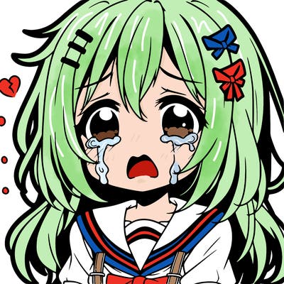 anime crying girl cute