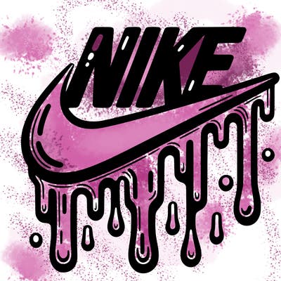 dripping nike logo