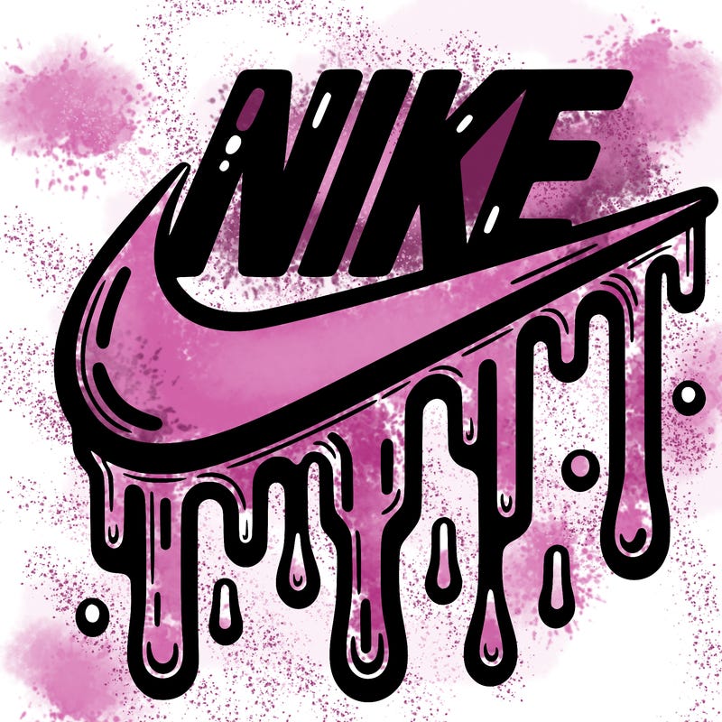 dripping nike logo
