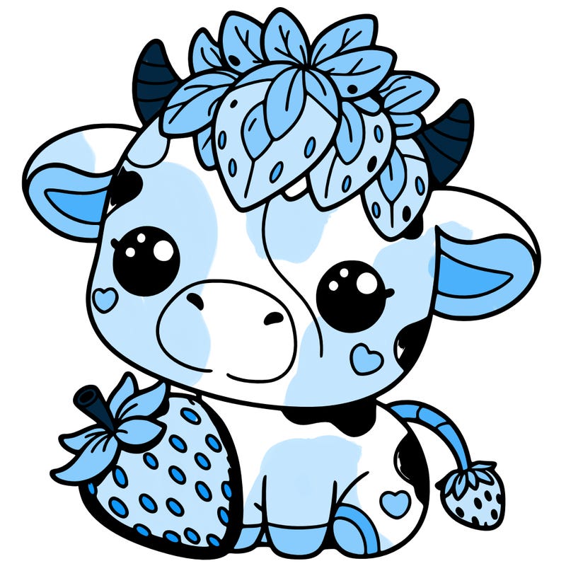 cute strawberry cow