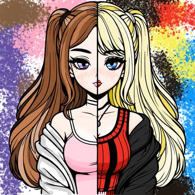 realistic girl split