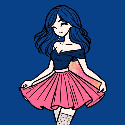 woman in skirt