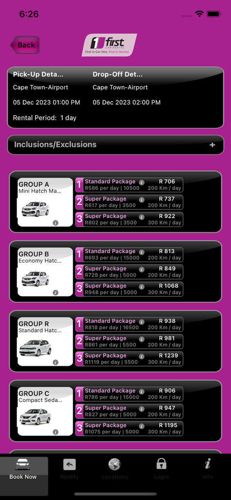 First Car Rental Booking App - Travel App | MWM