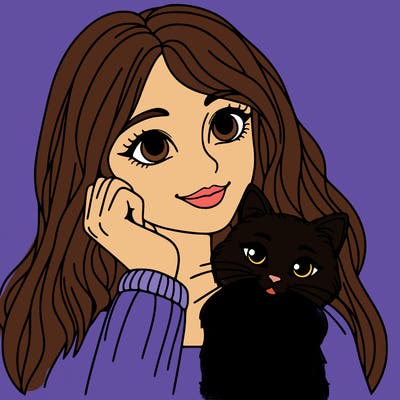 woman with cat