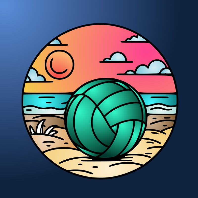 volleyball on a beach