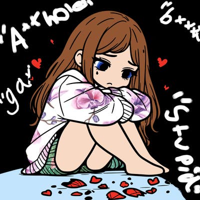 a girl after a breakup