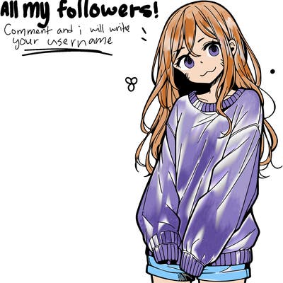 manga teen girl  in a sweater and baggy pants