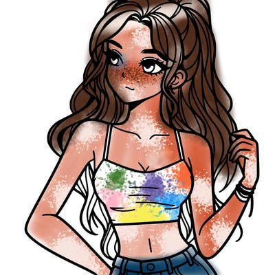 girl in crop top