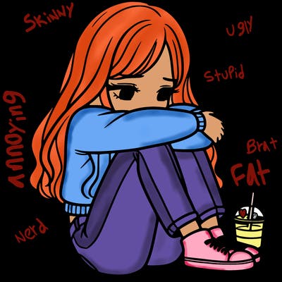 a girl  after a breakup