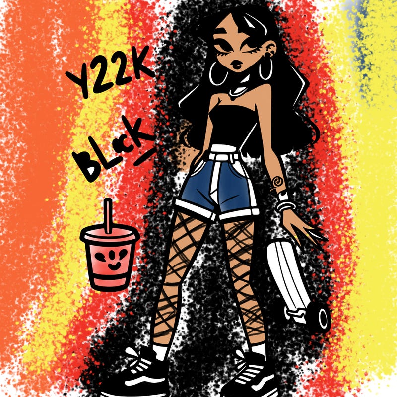 y2k slim black girl