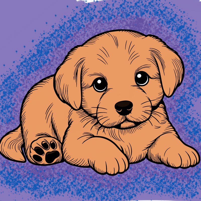 a cute realistic puppy