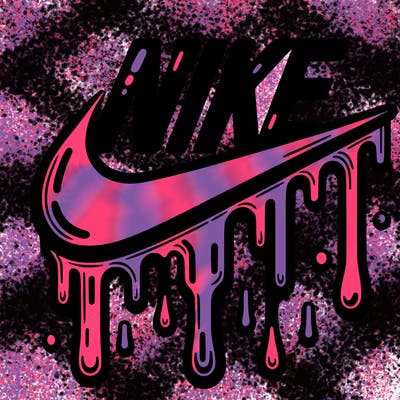 dripping nike logo