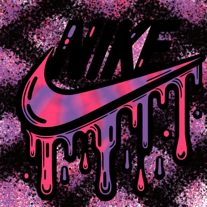 dripping nike logo