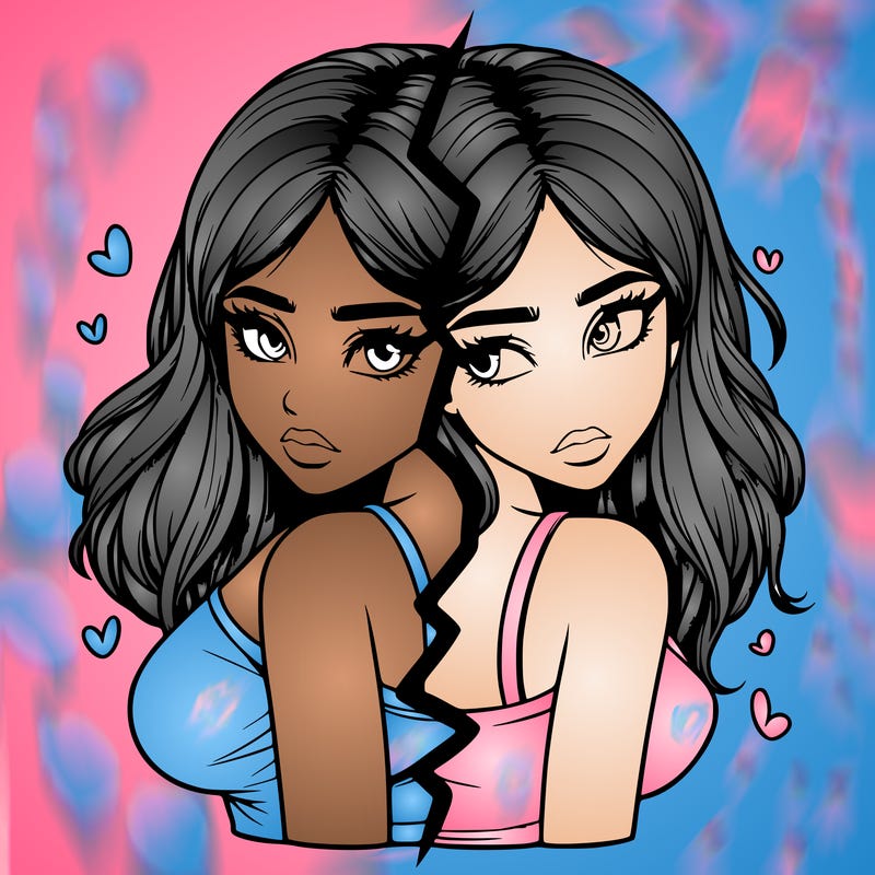 realistic girl split