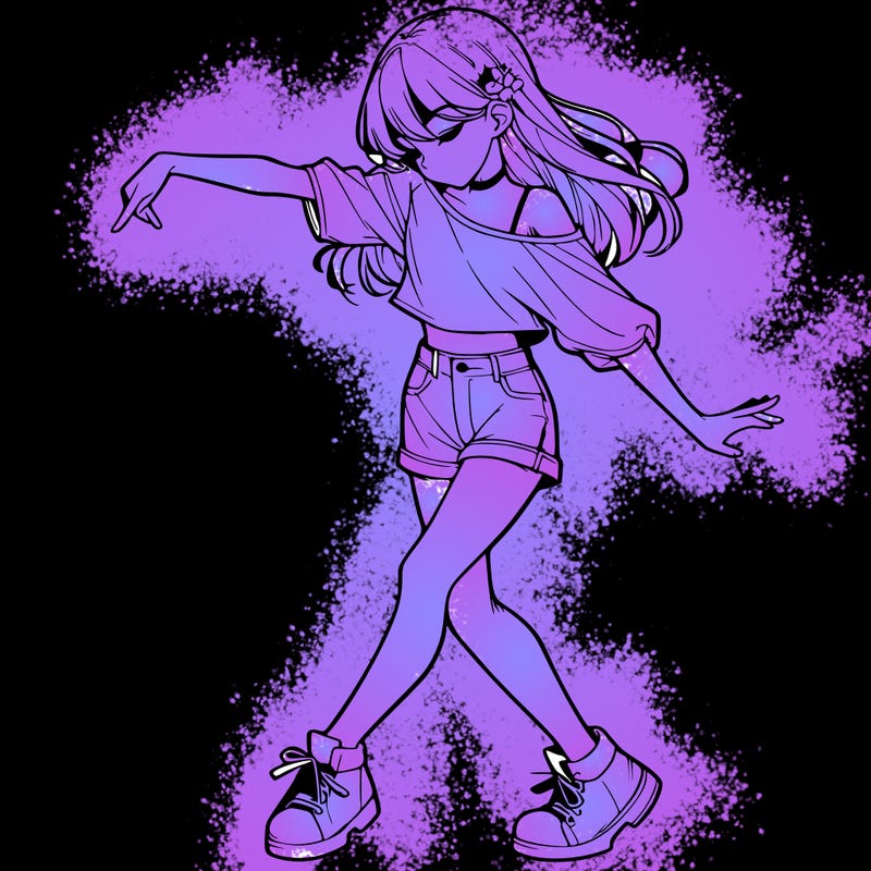 realistic girl danceing