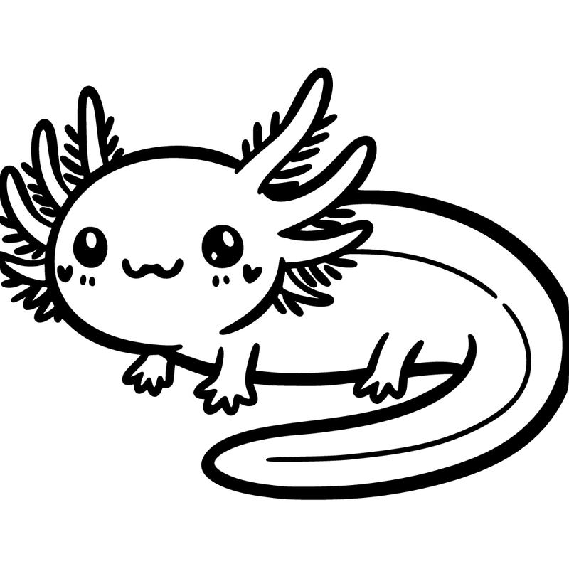 cute easy axolotl