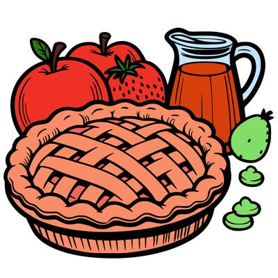 a pie of food