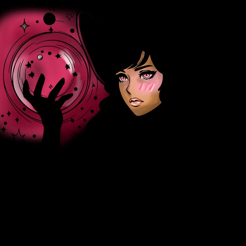 realistic women sorcerer using magic