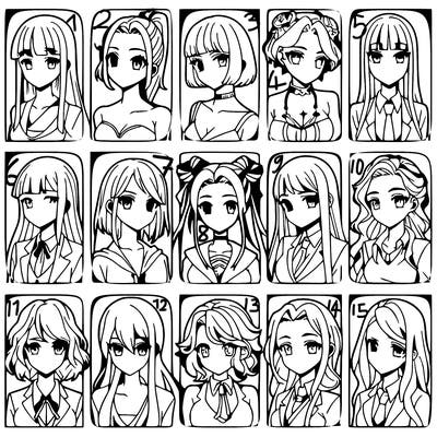 girls that look diffrent anime