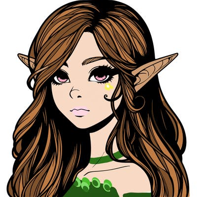 elf girl realistic dark fantasy